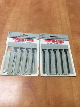 12379 Porter-cable 10tpi Bayonet Saw Blades Lot Of 9 Smooth Scroll 3.5 Inch