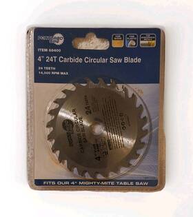 68400 Portland Saw 4 Inch 24t Carbide Circular Blade 24 Teeth #68400