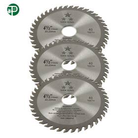 Pf4175776 Powerfit 3 Pack 4-1/2 Inch 40t Alloy Steel Cutting Basic With 7/8-inch Arbor