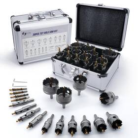Yta0020 Pro Edge Technology 20pcs Carbide Hole Saw Kit For Hard Metal Tct 1/2 Inch -2-1/4 Cutt