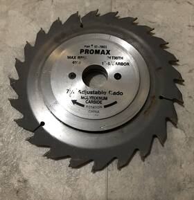 07-70021 Promax 1 Inch -5/8 Universal Arbor 7-1/4 Adjustable Dado Saw Blade Carbide 24 Tooth