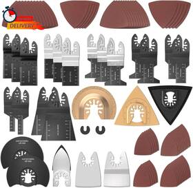Protoiya 6299230364684 87 Pcs Oscillating Tool Blades Wood Metal Plastic Quick Release Oscill