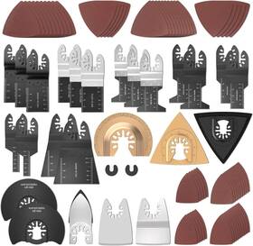 Protoiya 736385494652 87 Pcs Oscillating Tool Blades Wood Metal Plastic Quick Release Oscill
