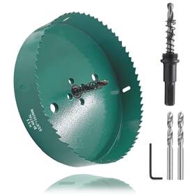 Gb230228-102 Qjaiune 6 3/8 Inch / 162mm Hole Saw With Arbor 6.375 Hss Bi-... Fast Ship