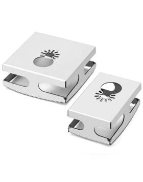 Wd8441 Qwork 2-piece Square Slot Cutter Set Steel Sleeve Slotting Knife For Carving And Mill