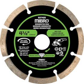 937421 Richelieu Hardware 4 1/2-inch 114 Mm Segmented Rim Diamond Blade For