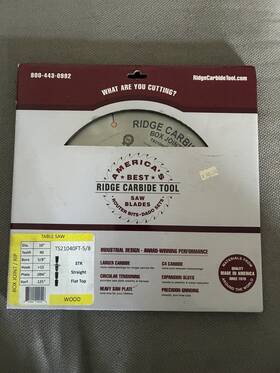 Ts21040ft-5 Ridge Carbide Tool Co. Ts21040ft-5/8 10 Inch Table Saw Box Joint Blade 40 Teeth