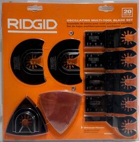 Ac242001 Ridgid Oscillating Multi-tool Blade 20 Piece Set