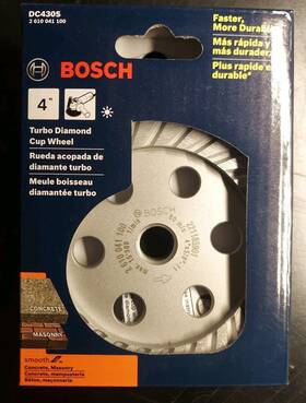 Dc430s Robert Bosch Tool Corporation 1 Pc. Dc430s. 4 Inch Turbo Diamond Cup Wheel New