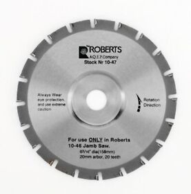 10-47-6 Roberts 20-tooth Carbide Tip Saw Blade For 10-55 Jamb 6-3/16-inch