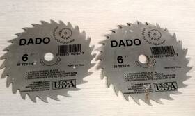 7944 Roc-edge Lot Of 2 6 Inch Dado 28 Tooth Saw Blade