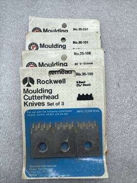 35-106 Rockwell Nos Moulding Cutterhead Knives Lot Of 4 #rw2