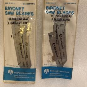 12601 Rockwell International Bayonet Blades 1260 10 Saw Vintage Unused 14t Hss Fiberglass