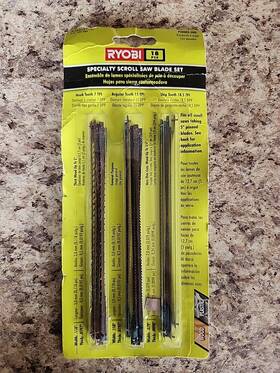 28sc21 Ryobi 18 Pcs Pinned Scroll Saw Blades Hook Tooth Reg. Toothbrush Skip