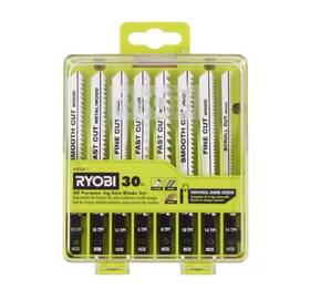 A143001 Ryobi New All Purpose Jig Saw Blade Set 30-piece