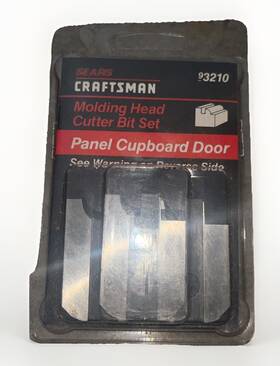 93210 Sears Cratsmen Molding Head Cutter Bit Set Panel Cupboard Door Oem Nib