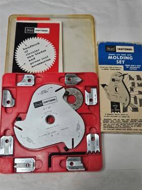 93217 Sears Craftsman Vintage Triple Cutter Molding Head Set New