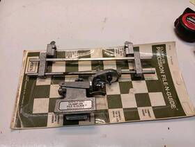 32-36508 Sears & Roebuck Vtg Clamp On Precision File N Guide Mod. 32 36508 Chainsaw Sharpener