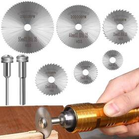 Shengbenhao-15548 Shengbenhao 8pcs Rotary Drill Saw Blades Steel Disc Wheel Cutting With 6 Pcs