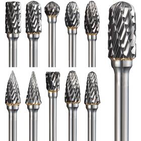 Shengbenhao-74456 Shengbenhao Carbide Burr Set Compatible With Dremel Rotary Tool 10pcs Double Cut