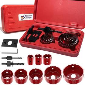 Sx-001 Shihan-xingyu 12-piece Hole Saw Kit Includes 8 Sizes 3/4 Inch To 2-1/2 Arbors Drill Bits