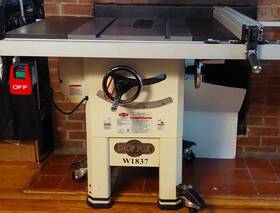 W1837 Shop Fox 10 Inch 2 Hp Open-stand Hybrid Table Saw With Cast Iron Fence