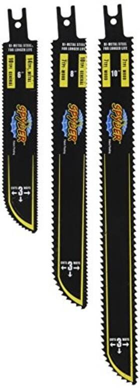 200095 Simple Man Products 200012 Spyder 3-piece Bore-blade Bi-metal Steel Multi-pack 6 Inch 8 10