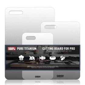Sirov 747759035180 Titanium Cutting Board 100% Pure Boards For Kitchen Best N