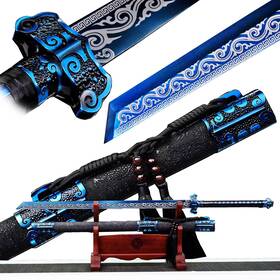 Sj Shi Jian 613617614708 High Carbon Steel Chinese Sword Tang Dynasty Dao Straight Blade Dragon Patter