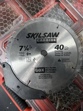 75740 Skil 7-1/4 Inch 40t Carbide Circular Saw Blade New Free Shipping