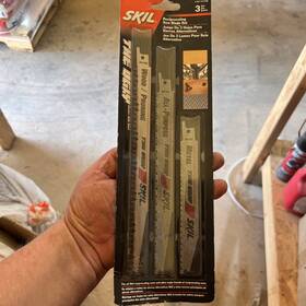 Skil 94803 3-piece Reciprocating Saw Blade Set Starter Wood Metal All Purpose