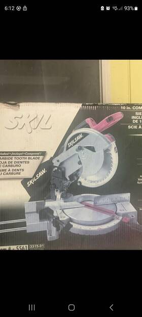 5561 Skilsaw New Never Been Opened 10in Compound Miter Saw Table With Blade Guide