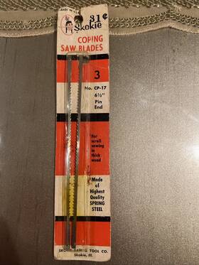 Cp-17 Skokie Coping Saw Blades No. 6 1/2 Inch Vintage Made In Usa Read Description