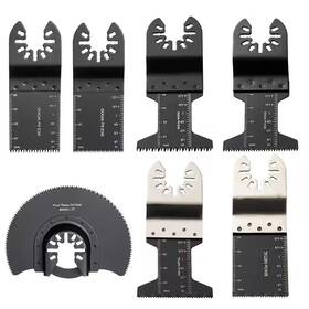 Skyshalo 313115832818 50 Pieces Oscillating Saw Blades Quick Release Multitool Kit Hcs Tool B