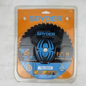 13044 Spyder Tarantula Saw Blade Carbide Tipped 8 1/4 Inch 40 Tooth Fine Finish Wood Mdf