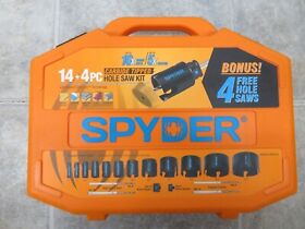 600880-4bonus Spyder 14-piece Set Carbide-tipped Arbored Hole Saw Kit 600880 4pc