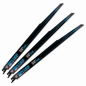 200306 Spyder Bi-metal Reciprocating Saw Blades Wood/nails 6-tpi 12 Inch 3-pk. -