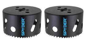 600097cf Spyder Two Hole Saw Rapid Core Eject Bi-metal 3 1/2 Inch Hss Fits Hex 10