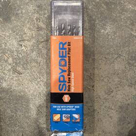 600648-10 Spyder 3/8 In Hole Saw Arbor Pilot Bit Hss Hex8 Quick Change 10-pack