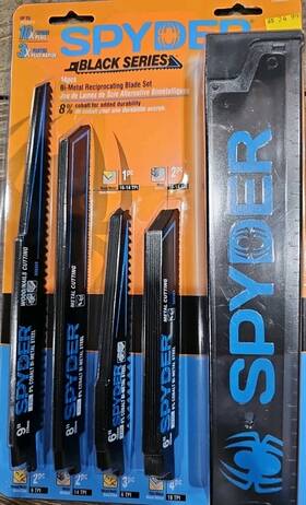Spyder 884835007492 New Black Series Bi-metal Wood/metal 14 Cutting Blades Reciprocating Saw