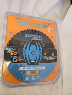 13032 Spyder 884835007676 Framing Blade Tarantula 10 Inch 40 Tooth Ultra Tough Nickel Cobalt