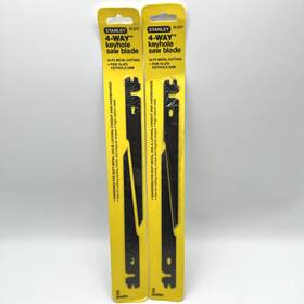 15-277 Stanley 4-way Keyhole Saw Blades #15-277 24 Pt Metal Cutting Lot Of 2 Usa