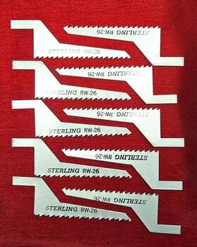 Rw-26 Sterling Vintage 4 Inch X 7t Sabre Saw Blades Usa Made Lot Of 10 - New