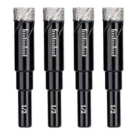 Stevenca 706316828382 Swzhai Dry Diamond Drill Bits Set 4 Pack 1/2 Inch Hole Saw Kit Round