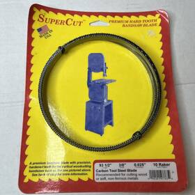 X.025 Supercut 090101477634 Premium Hard Tooth Band Saw Blade 93 X 1/2ftx3/8 Inch 10 Raker New