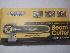 S77000 Superior Steel 12 In Beam Cutter Worm Drive Saw Attachment