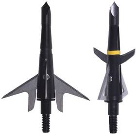 Swh00258 Swhacker 4 Blade Hybrid Broadhead 125 Gr. 2.25 Inch 3 Pk. Black One Size