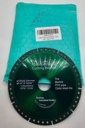 X0.04 Taoskai Tkl09 Qty 5 Inch Cutting Disc X7/8 12200rpm
