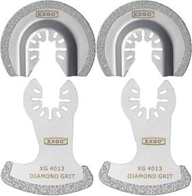 Tech 313053678615 4 Pcs Oscillating Multi Tool Diamond Segment Swing Semi Circle Grit Grout Saw Bl
