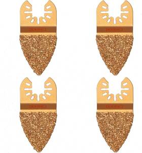 Xg401f Tech 4 Pcs Finger Carbide Oscillating Multitool Blades For Grit Grout Mortar Concrete